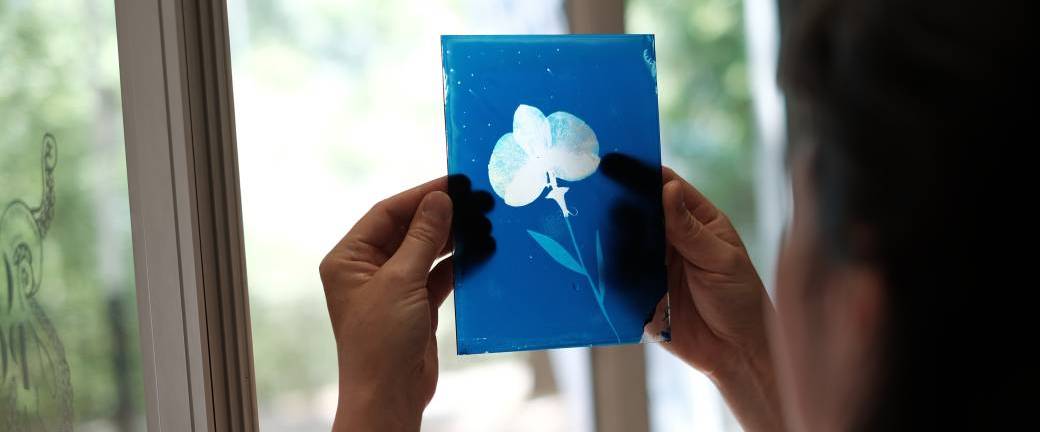 Cyanotype sur verre