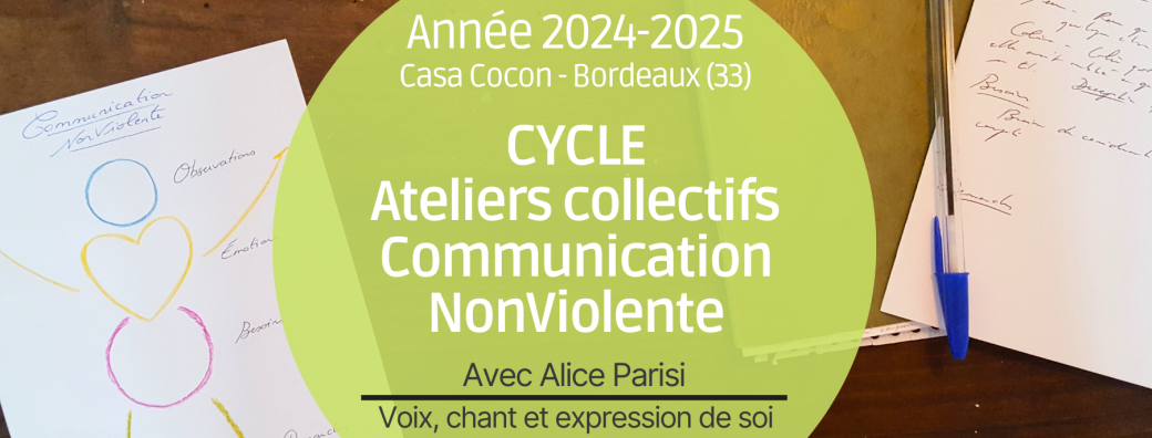 Cycle d'Ateliers collectifs de Communication NonViolente Cycle d'Ateliers collectifs de Communication NonViolente