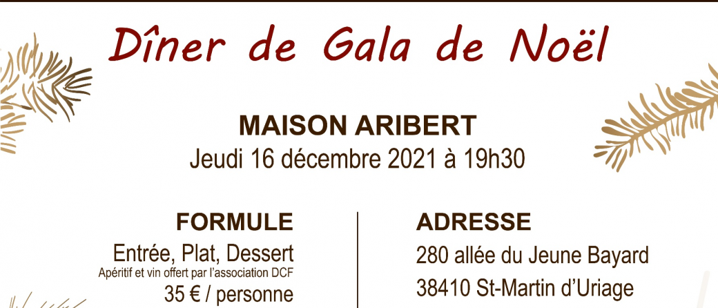 DCF Grenoble : Diner de Gala de Noël