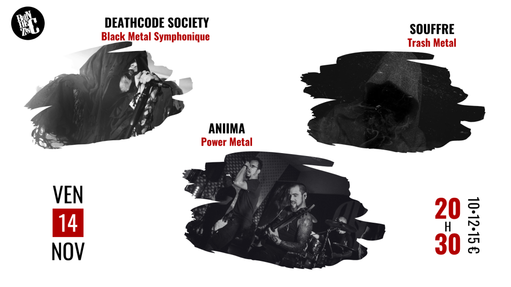 DEATHCODE SOCIETY X ANIIMA X SOUFFRE (Black Metal Symphonique • Power Metal • Trash Metal)