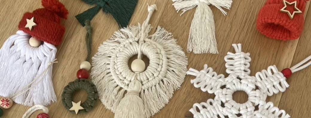 Décorations de sapin en Macramé / Giens