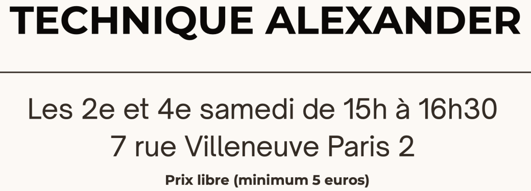 Découvrir la Technique Alexander