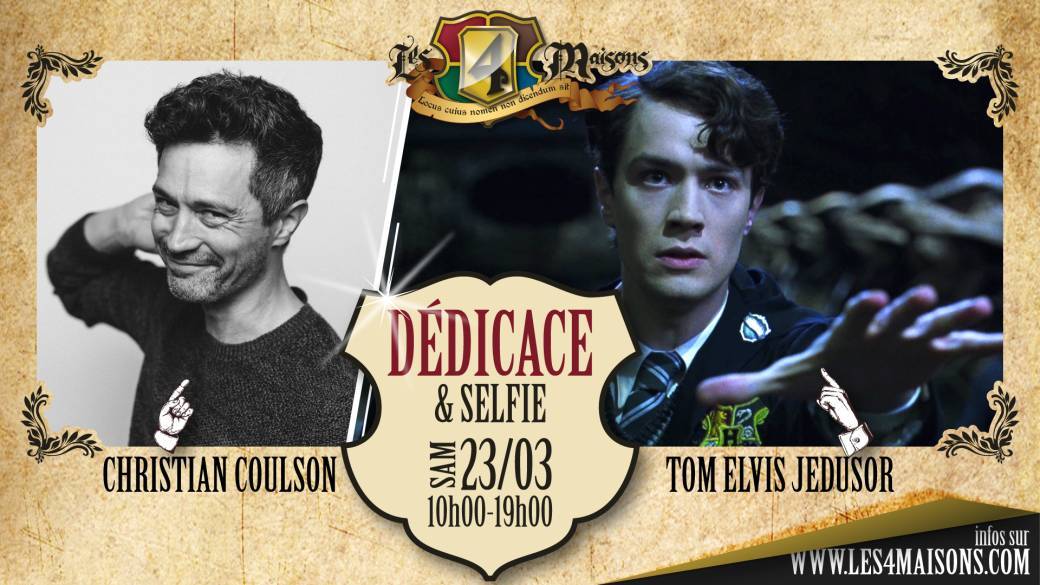 Dédicace Christian Coulson aka Tom Jedusor dans Harry Potter chez Les 4 Maisons Liège