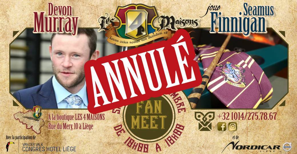 Fan Meet Devon Murray (aka Seamus Finnigan) chez Les 4 Maisons