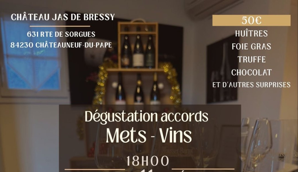 Dégustation accords Mets - Vins Spécial Noël