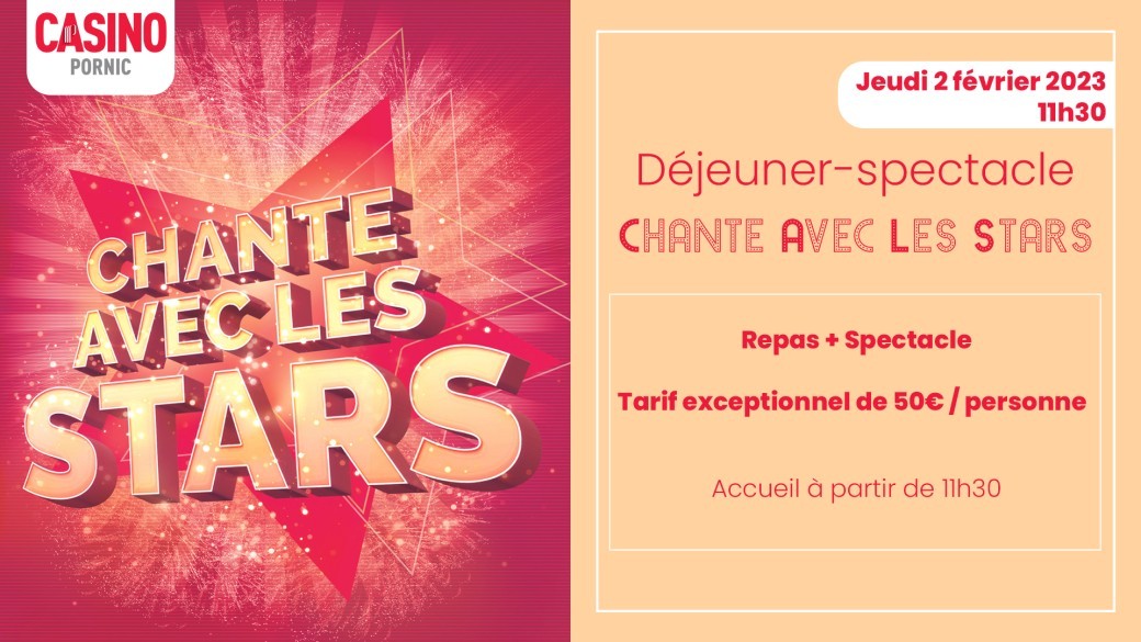 Déjeuner spectacle - TRABUCCO Chante avec les stars Déjeuner spectacle - TRABUCCO Chante avec les stars