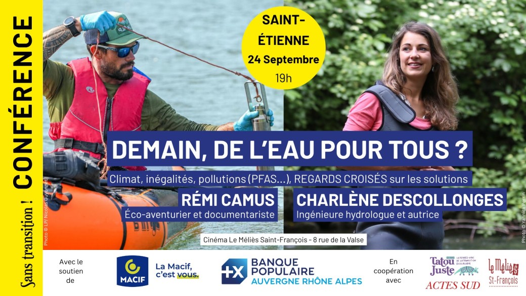 Demain, de l'eau pour tous ? Conférence à Saint-Etienne
