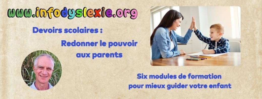 Devoirs scolaires : Redonner le pouvoir aux parents - Nov. Dec.