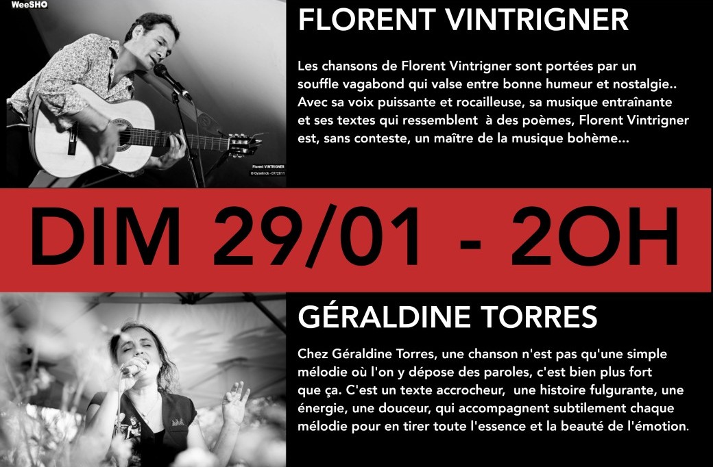 Dim. 29.01 : FLORENT VINTRIGNER + GERALDINE TORRES
