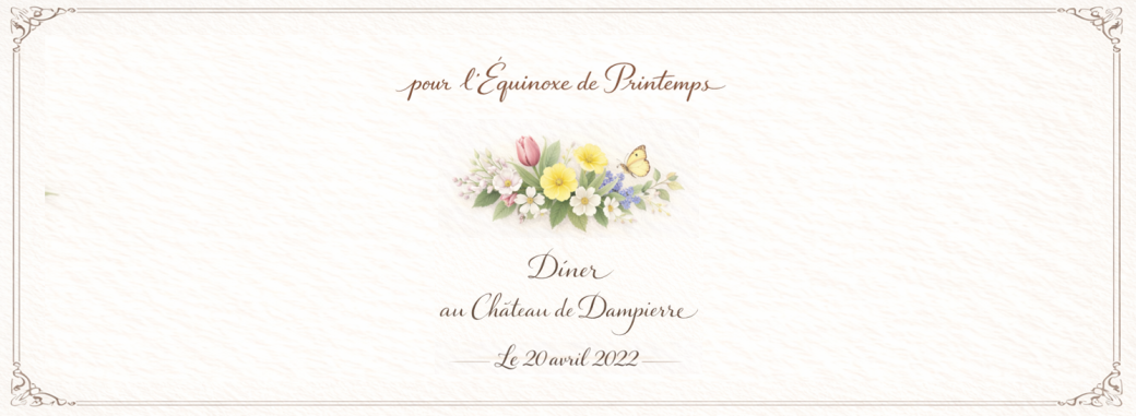 Dîner d'Equinox de Printemps