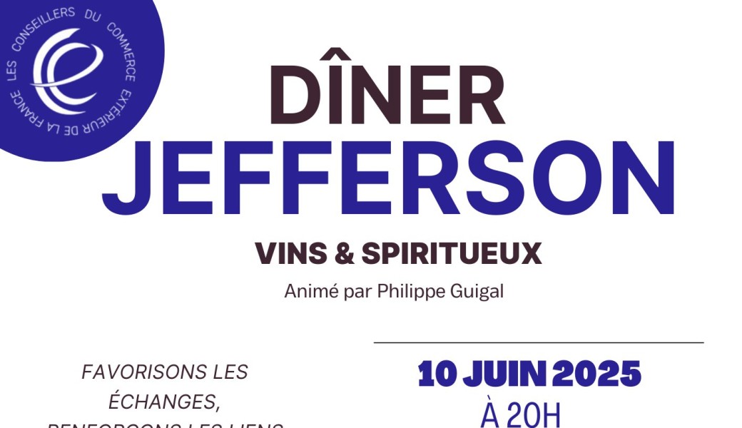 Dîner Jefferson - Vins et spiritueux