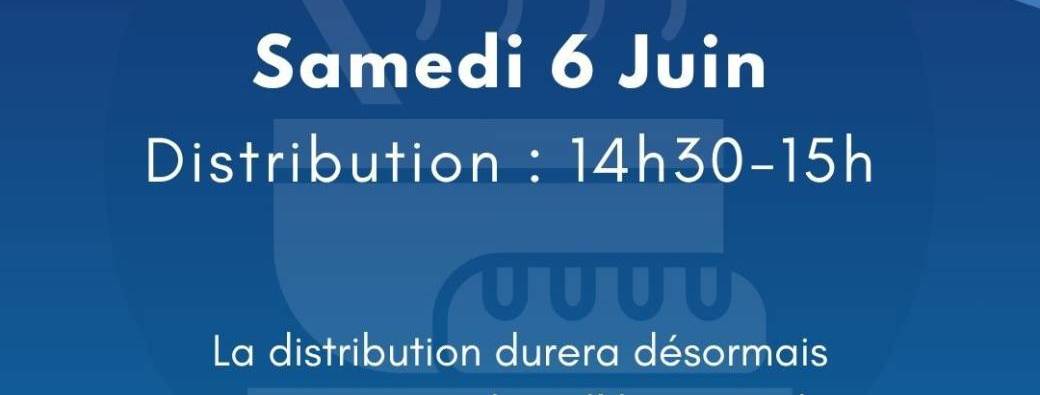 Distribution de colis alimentaire du samedi 06 juin 2026