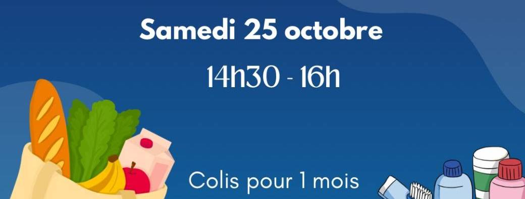 Distribution de colis alimentaire du samedi 25 octobre 2025