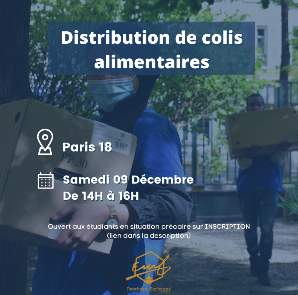 Distribution de colis alimentaires pour les étudiants en situation précaire