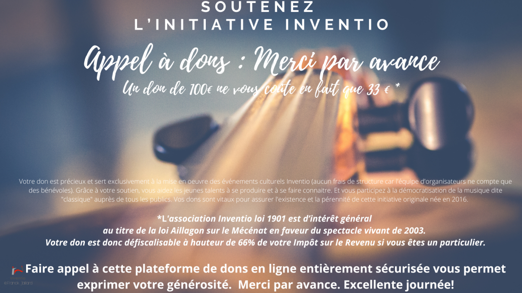 Appel à don Association INVENTIO