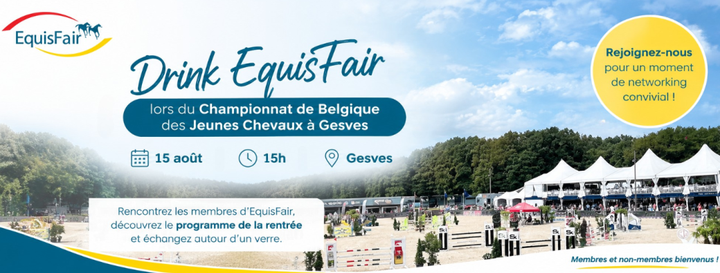 Drink EquisFair lors du Championnat de Belgique des Jeunes Chevaux à Gesves