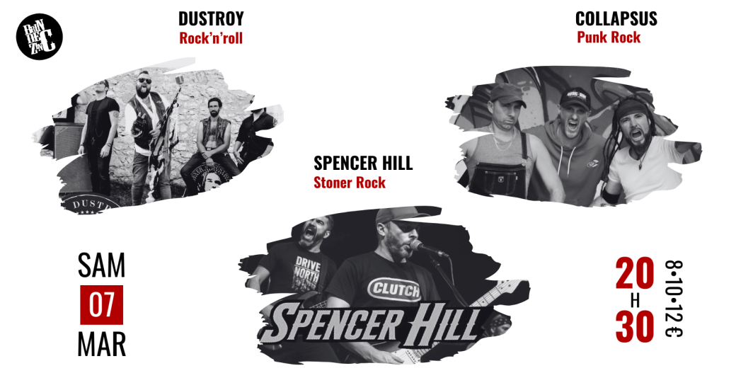 DUSTROY x COLLAPSUS x SPENCER HILL  (Hard-Rock x Punk-Rock x Stoner-Rock)