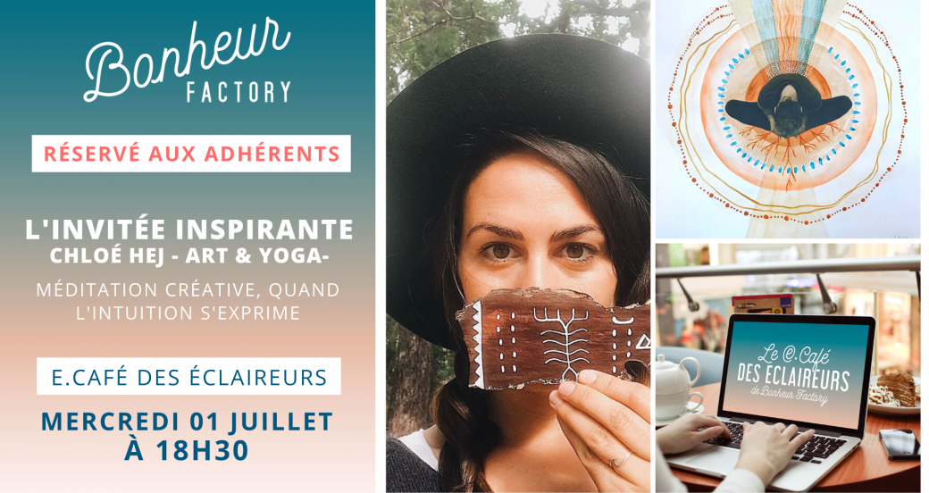 E.Café des Éclaireurs en ligne sur Zoom Réservé aux adhérents : L'intuition créative avec Chloé Hej E.Café des Éclaireurs en ligne sur Zoom Réservé aux adhérents : L'intuition créative avec Chloé Hej