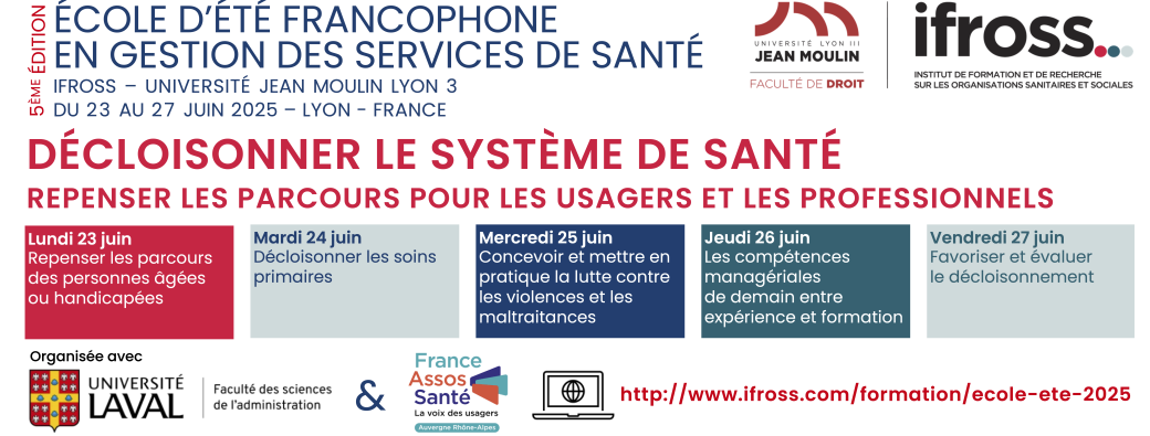 Ecole d'été francophone en gestion des services de santé