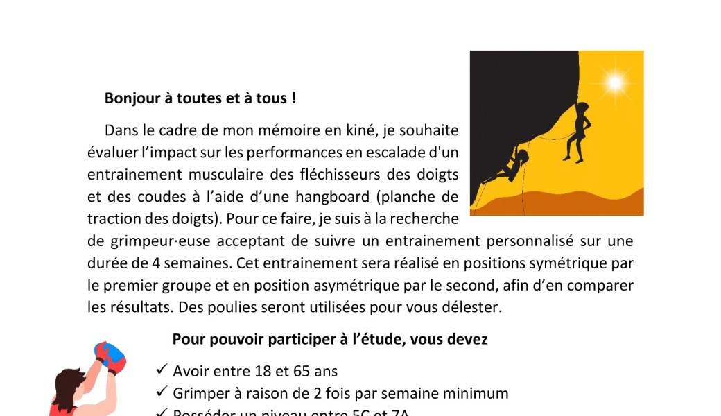 Entrainement poutre doigts