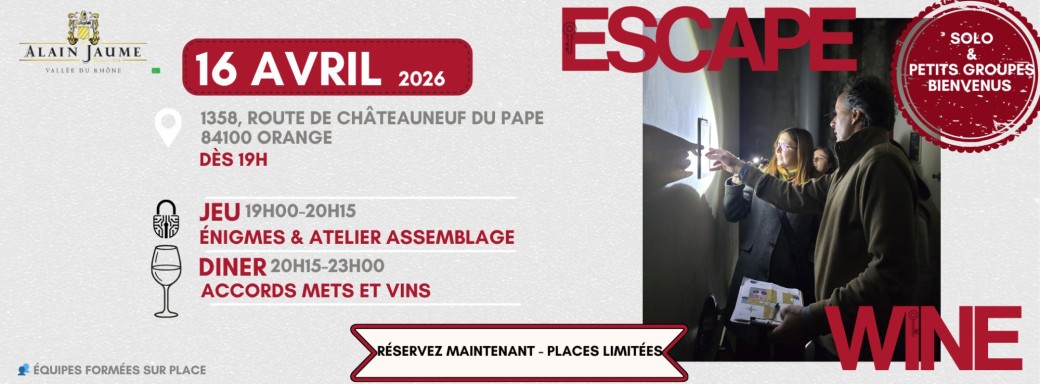ESCAPE WINE & DÉGUSTATION – Soirée spéciale