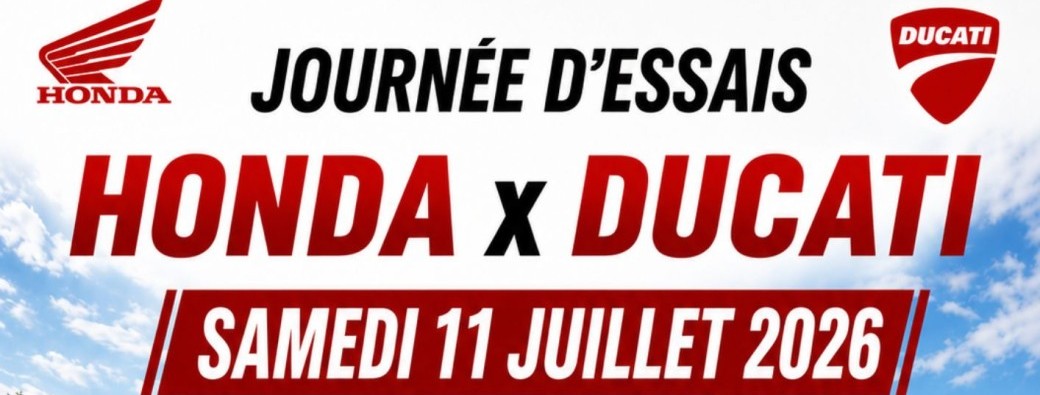 Essais Honda et Ducati Caen