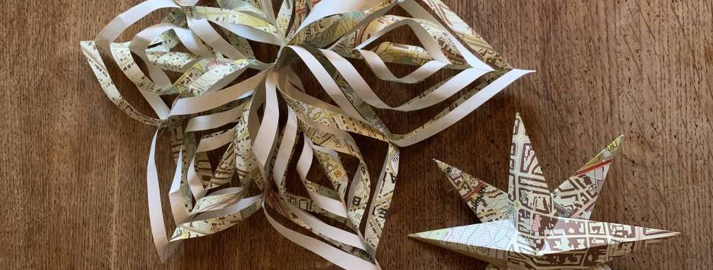 Etoiles magiques en papier upcyclé (parent, enfant)