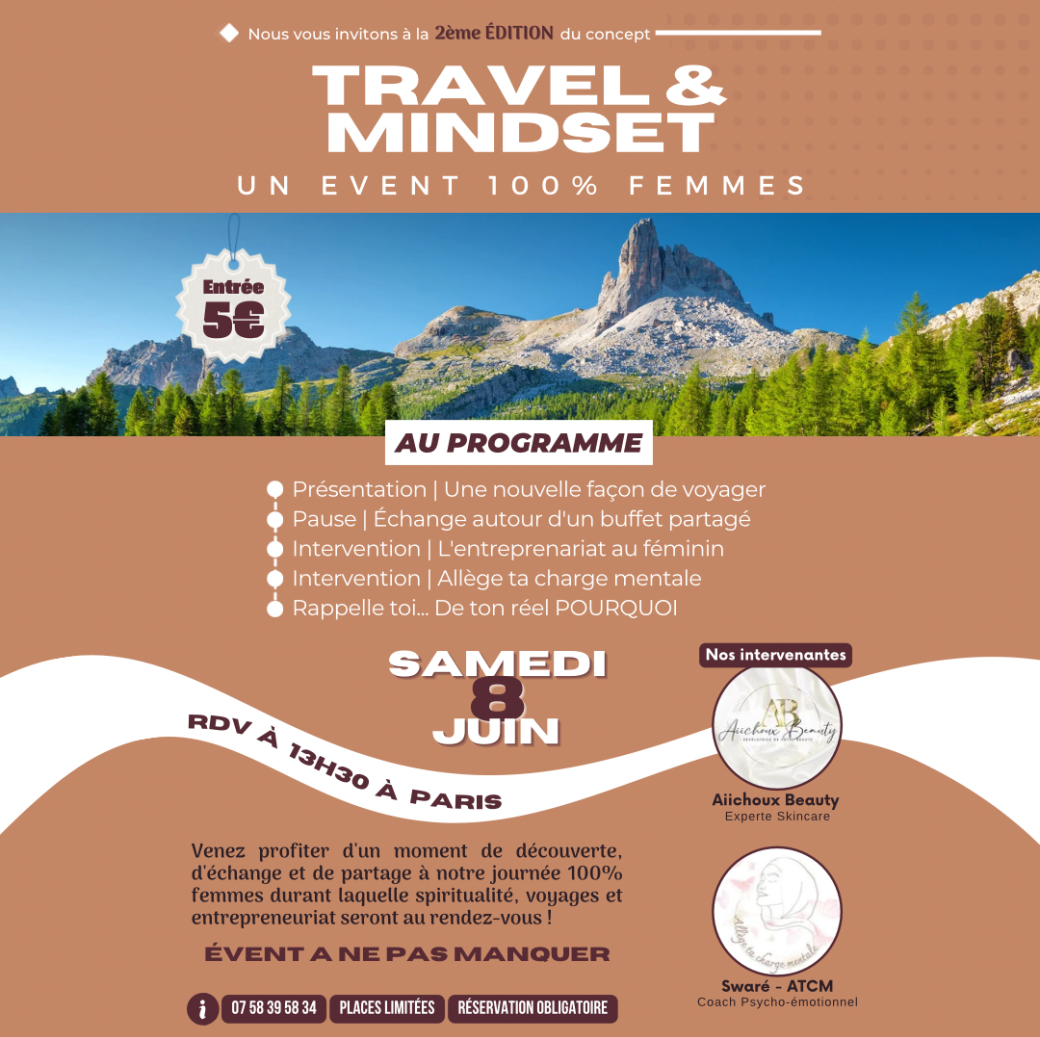 Event Travel & Mindset 100% Femmes 08/06