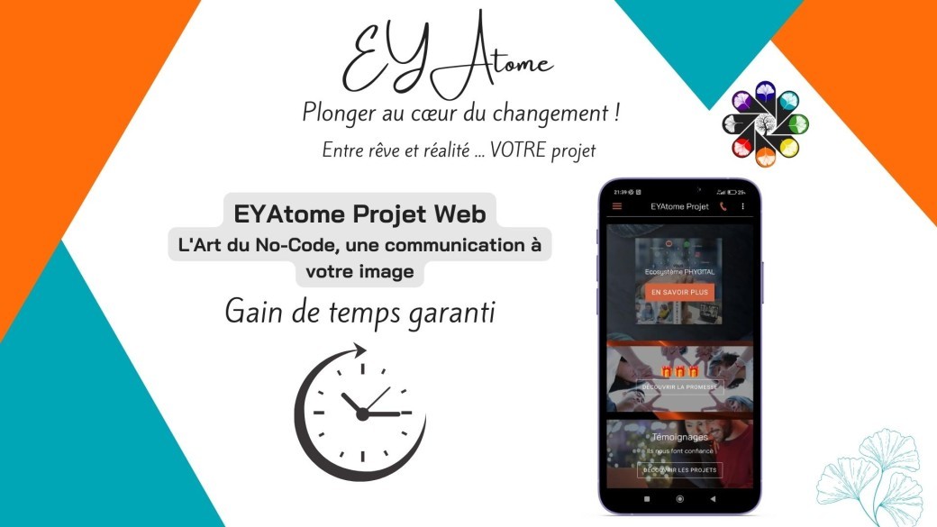 EYAtome Projet Web : L'Art du No-Code, une communication à votre image
