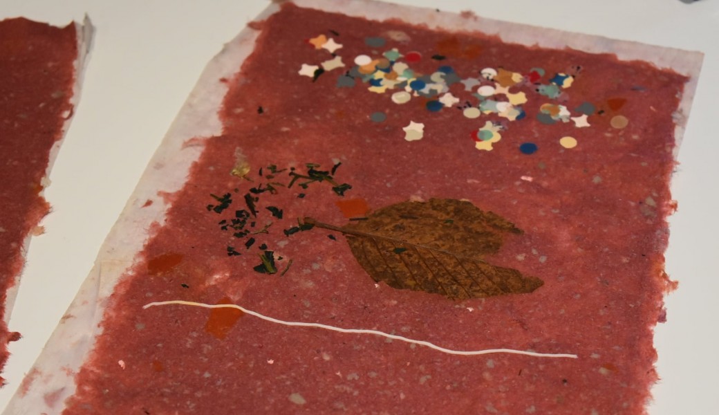 Fabrication de papier végétal avec Véronique Scholl​
