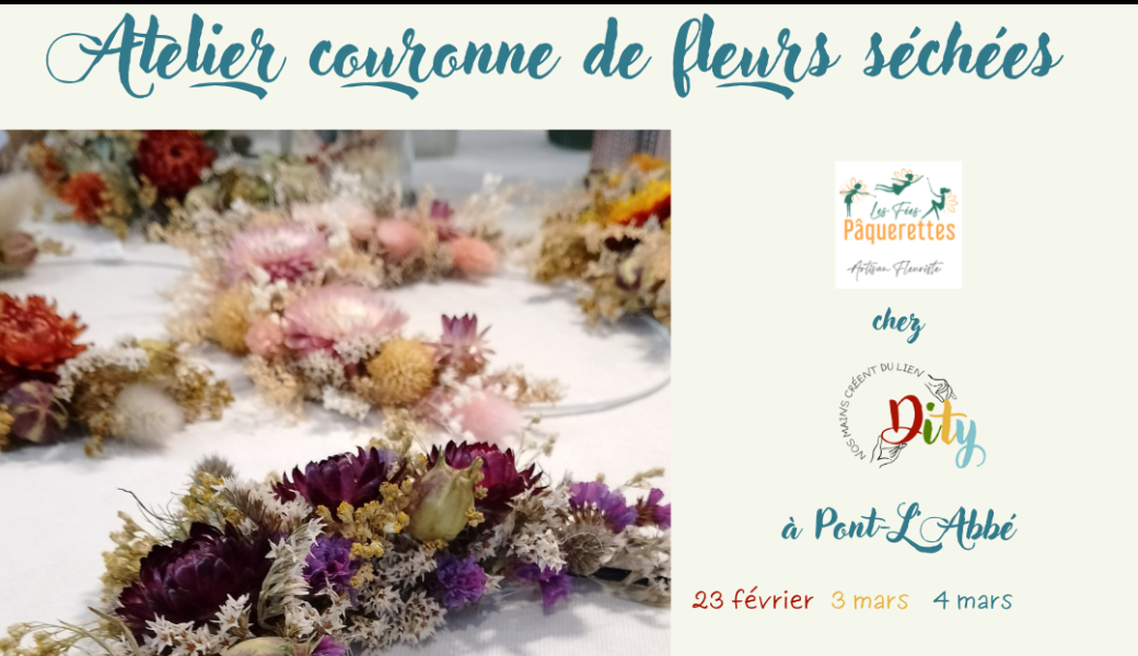 Fabriquez votre couronne de fleurs séchées avec une véritable Artisane fleuriste