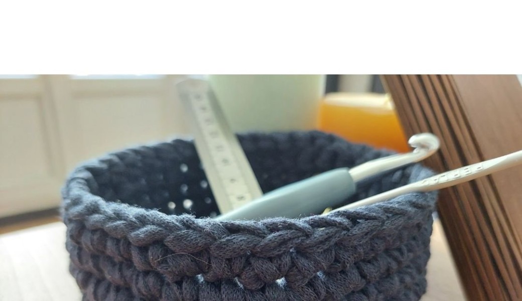 Fabriquez votre panière en crochet au trapilho