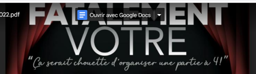 "Fatalement vôtre" 