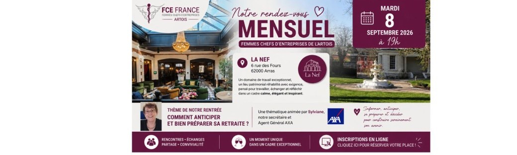 FCE Artois 08/09/2026 - Comment anticiper et bien préparer sa retraite
