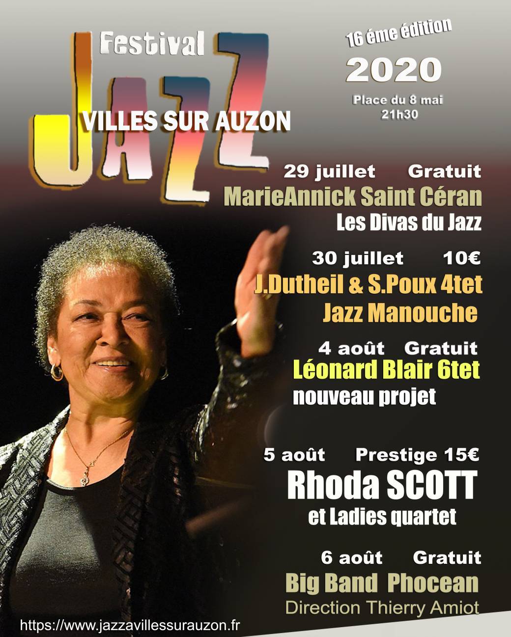 Festival de jazz  Villes sur Auzon  du 29 juillet au 6 août  2020