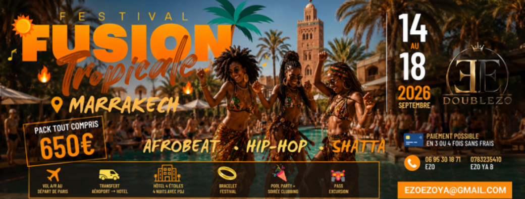 FESTIVAL FUSION TROPICAL MARRAKECH 2026
