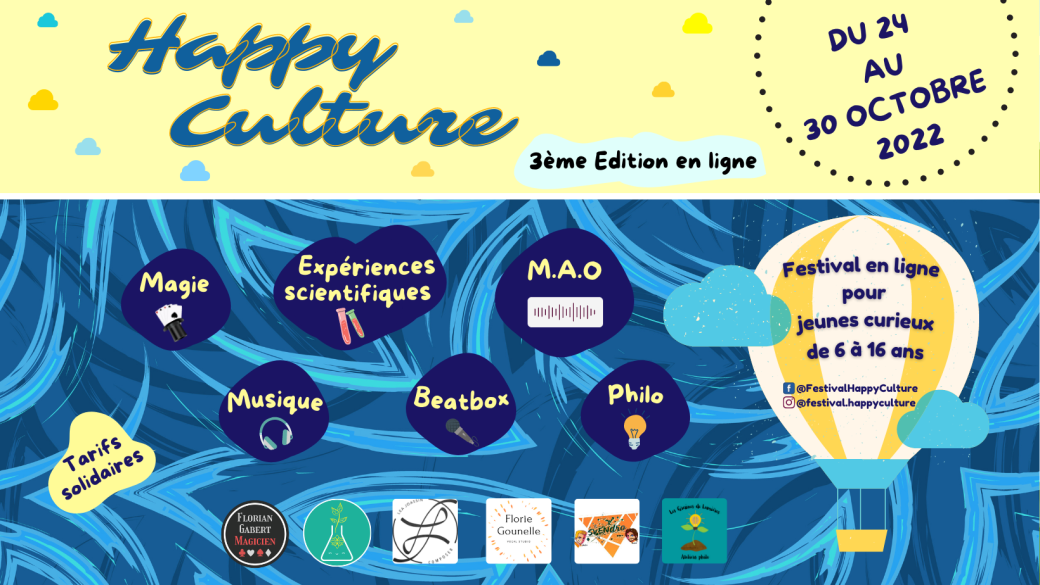 Festival Happy Culture en ligne 24/10 au 30/10