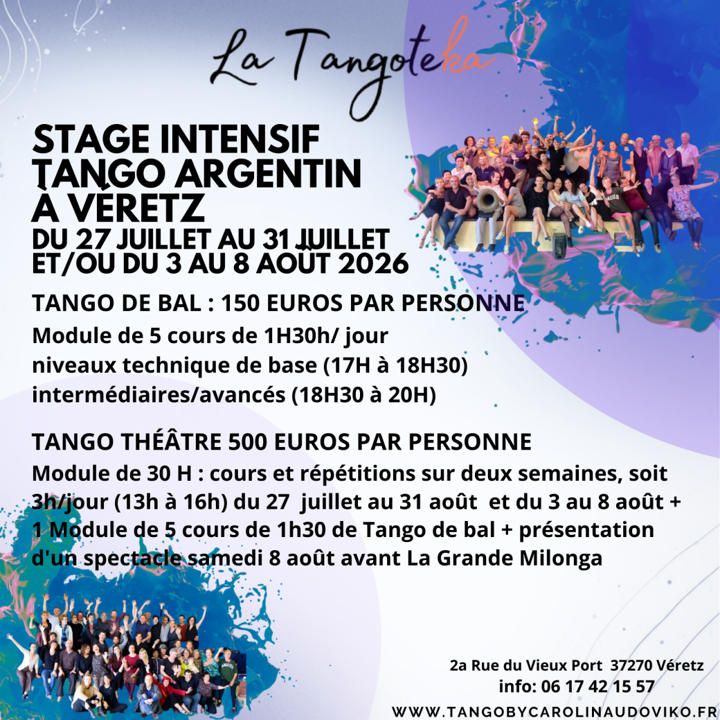 Festivalito de tango argentin à Véretz - été 2026