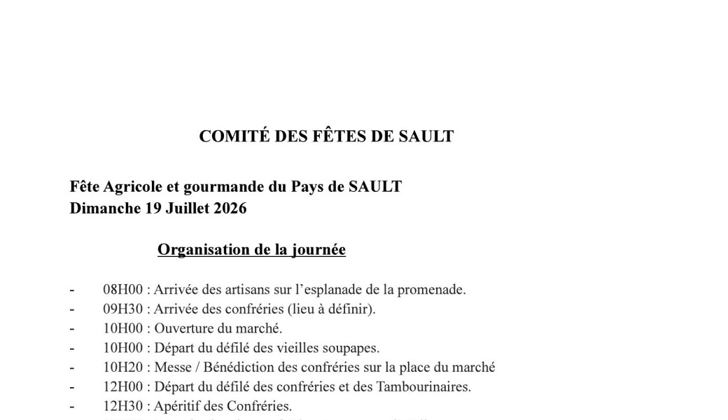 Fête agricole et gourmande du Pays de Sault