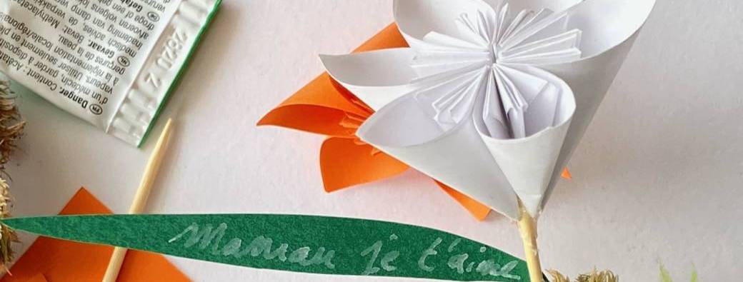 Fleur à message en Origami (enfant) avec An'imato