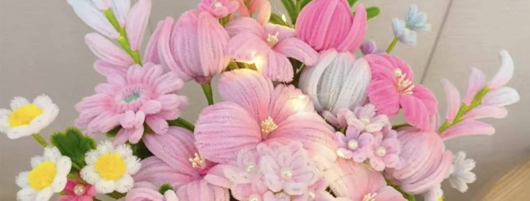 Fleurs en Fil Chenille