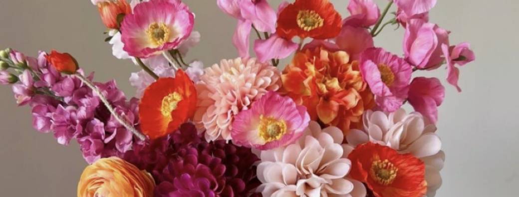 Fleurs en Papier Crépon