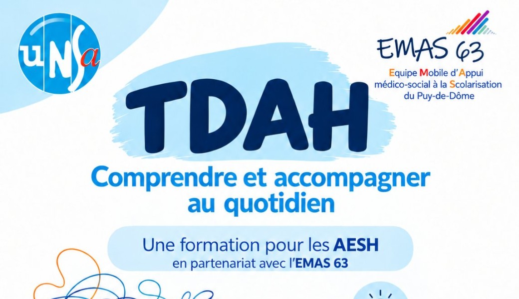 FORMATION AESH "TDAH : Comprendre et accompagner au quotidien"