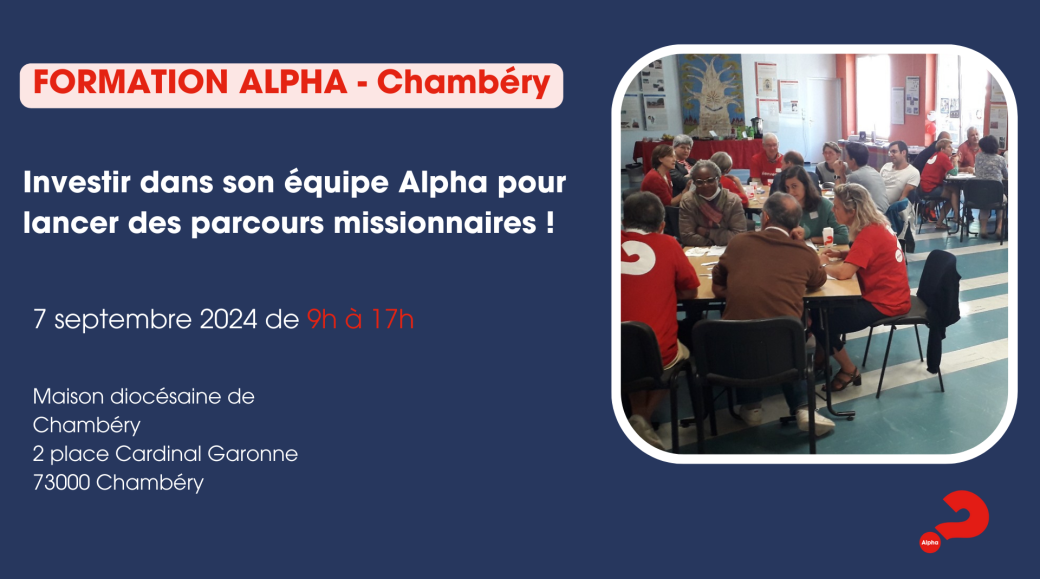 Formation Alpha à Chambéry - 7 septembre 2024 Formation Alpha à Chambéry - 7 septembre 2024