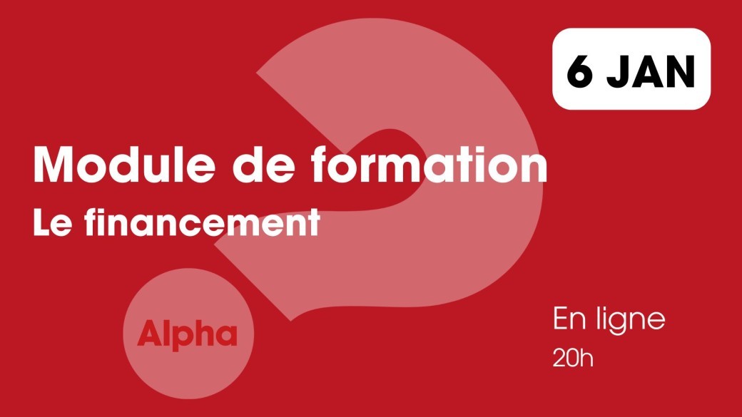 Formation "Comment financer mon parcours Alpha ?" - 6 janvier 2026