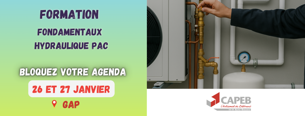 Formation FONDAMENTAUX HYDRAULIQUE PAC