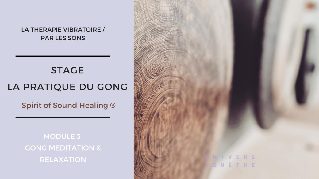 FORMATION À LA PRATIQUE DU GONG "MODULE 3"