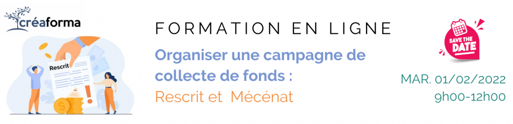 FORMATION  : Organiser une campagne de collecte de fonds : Rescrit fiscal et mécénat 