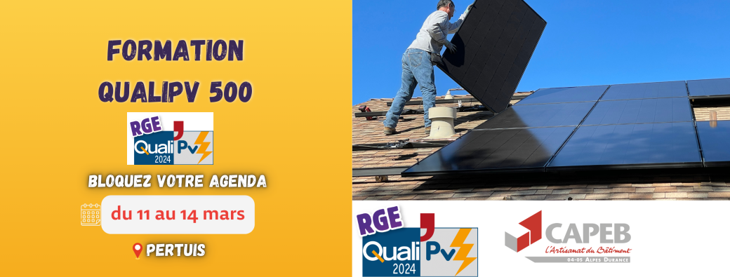 Formation QualiPV 500 PERTUIS