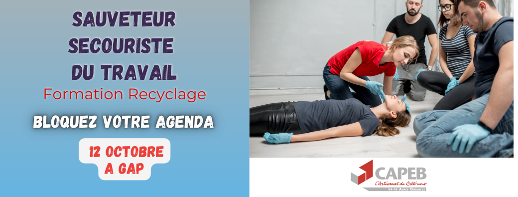 Formation - Recyclage SST - Sauveteur Secouriste du Travail - GAP
